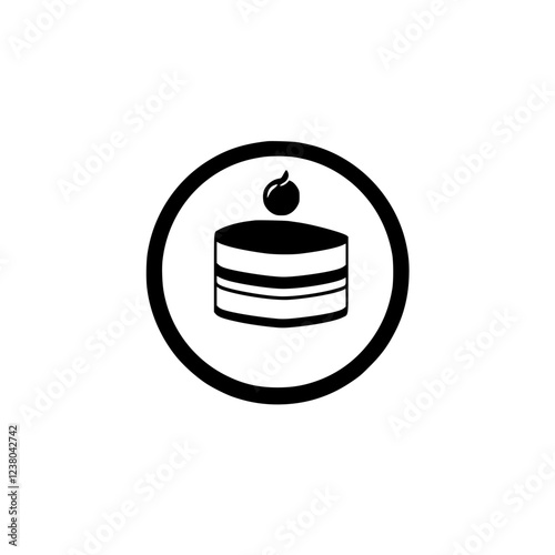 Cake Dessert Sweet Bakery Food Delicious Treat Yummy Pastry - Stock Vector