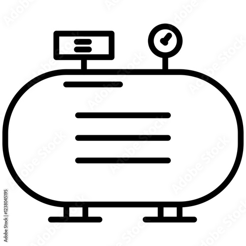 Compressor Line Icon Style