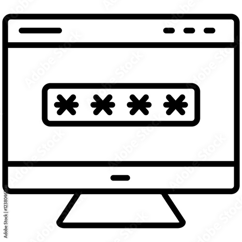 Phishing Line Icon Style