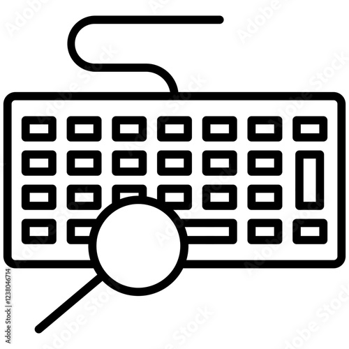 Keylogger Line Icon Style