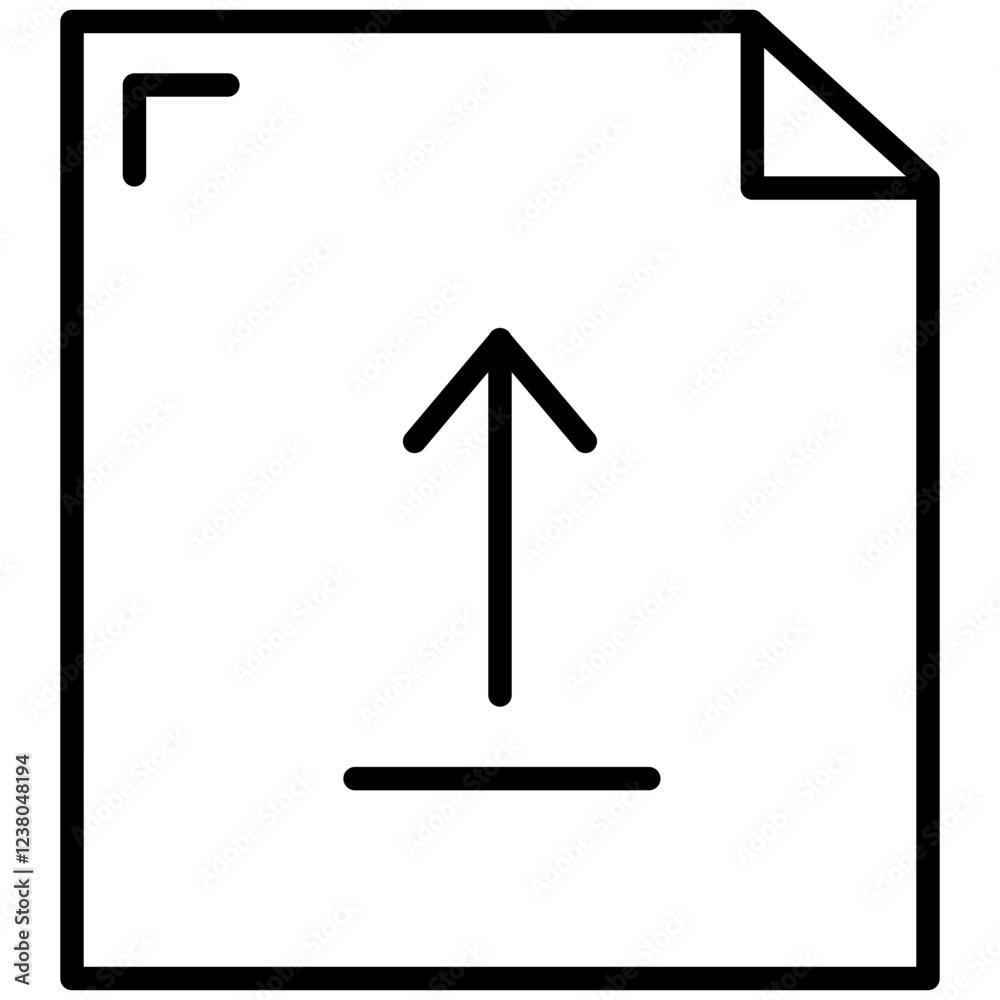 Upload Line Icon Style