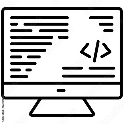 Coding Line Icon Style