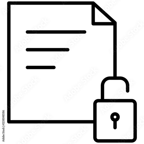 Unsecure Line Icon Style