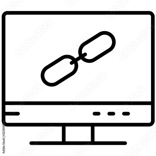 Backlink Line Icon Style