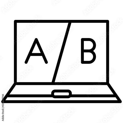 AB Testing Line Icon Style