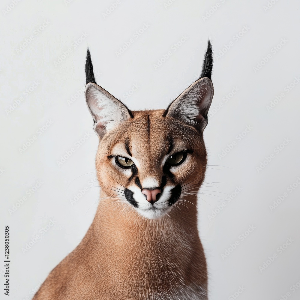 custom made wallpaper toronto digitalCaracal on white background for wildlife marketing campaigns