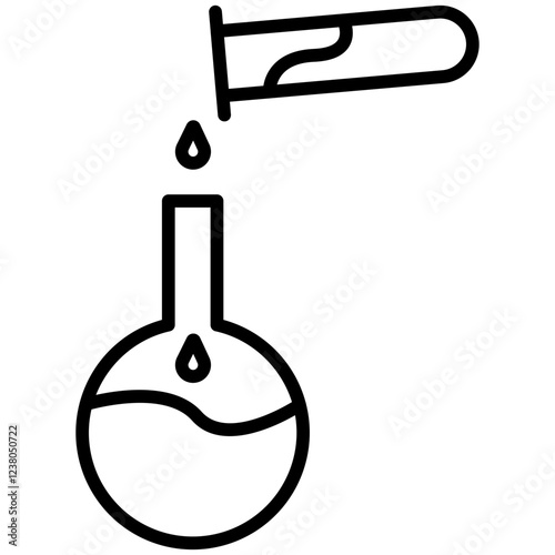 Mixing Chemical Line Icon Style