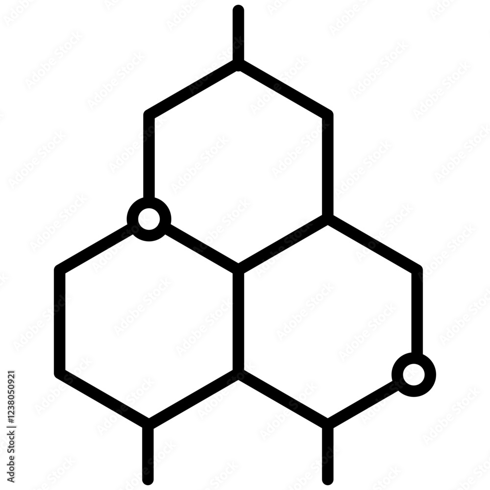 Fototapeta premium Molecule Line Icon Style