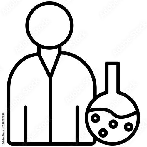 Chemist Line Icon Style