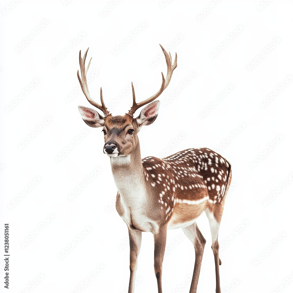 Deer isolated on white background for marketing campaigns Deer isolated on white background for marketing campaigns
