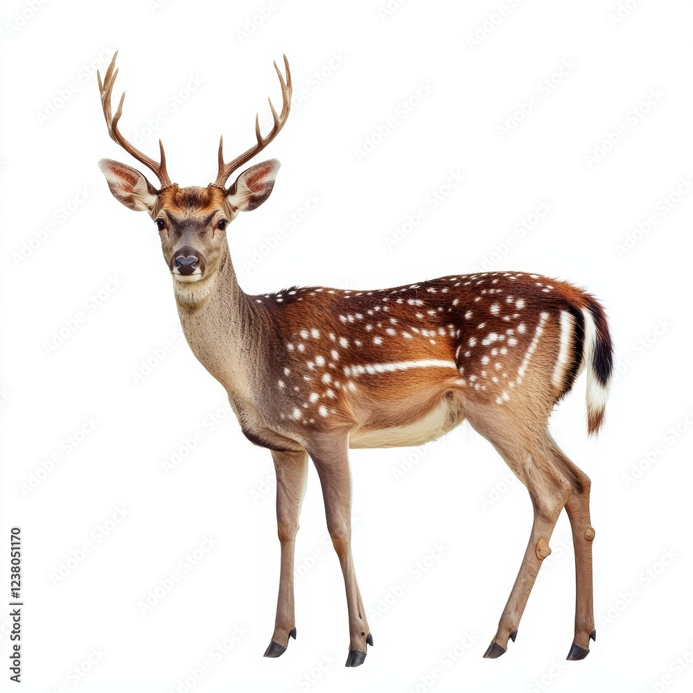 Deer isolated on a white background for marketing campaigns Deer isolated on a white background for marketing campaigns