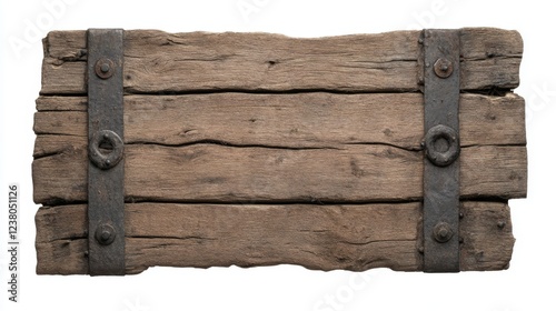 Rustic Heavy Oak Plank Wooden Door with Iron Hardware for Authentic Appeal