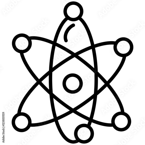 Atom Line Icon Style