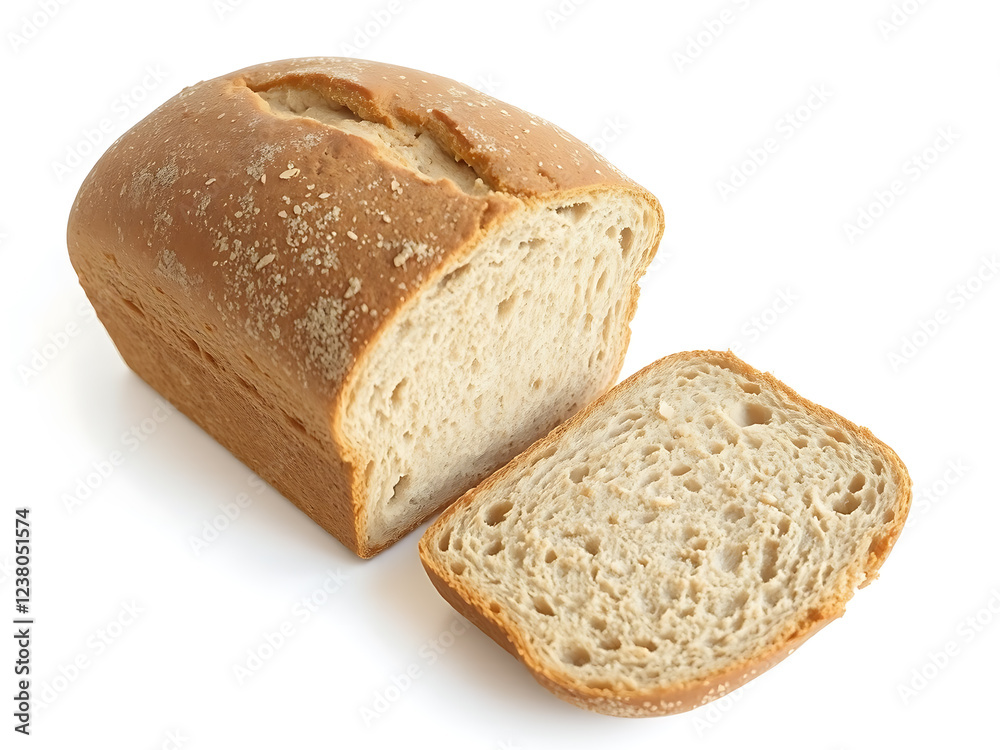 Whole wheat bread isolated on white background Whole wheat bread isolated on white background
