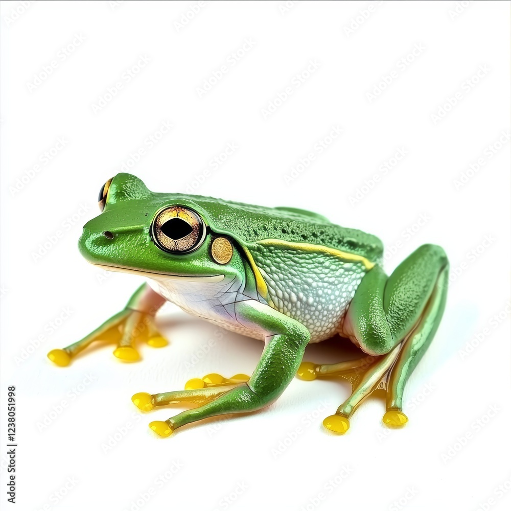 Fototapeta premium Frog Isolated on White Background for Marketing Campaigns