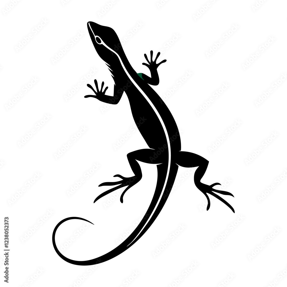 Fototapeta premium lizard on a white background