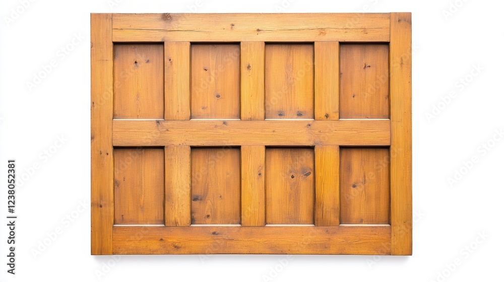 Textured Wooden Paneled Door with Raised Rectangular Design Textured Wooden Paneled Door with Raised Rectangular Design