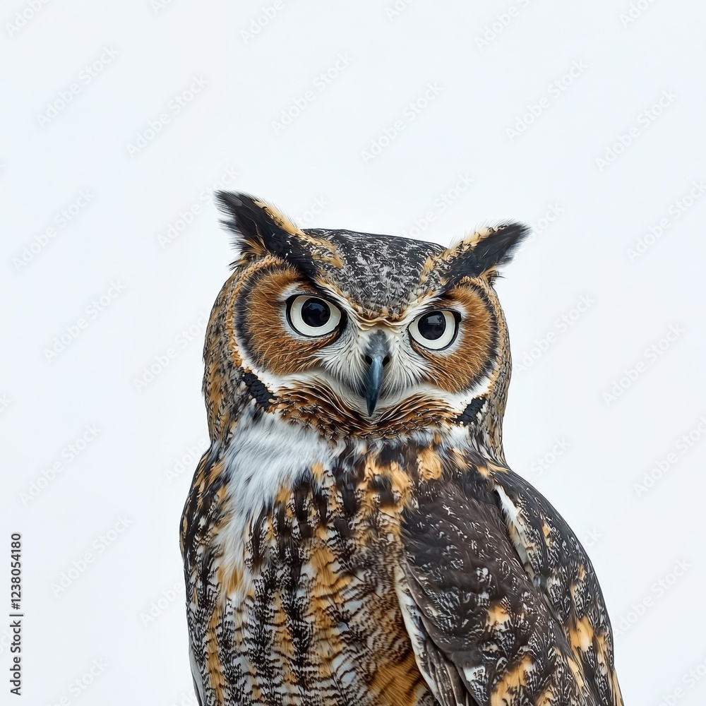 Owl Isolated on White Background for Marketing Campaigns Owl Isolated on White Background for Marketing Campaigns