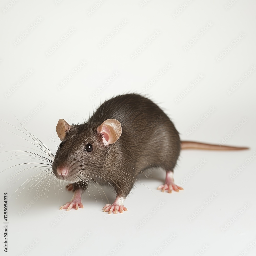 Isolated Rat on White Background for Marketing Campaigns Isolated Rat on White Background for Marketing Campaigns