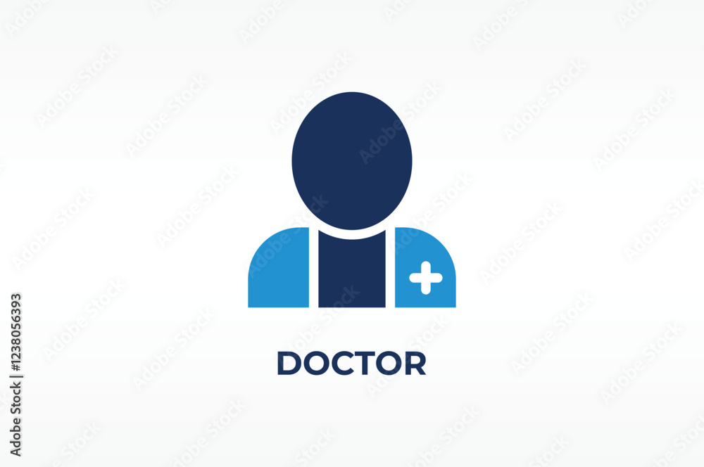 DOCTOR vector, icon or logo sign isolated symbol illustration DOCTOR vector, icon or logo sign isolated symbol illustration
