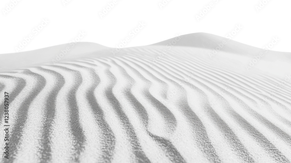 Naklejka premium White sand dunes landscape with transparent background