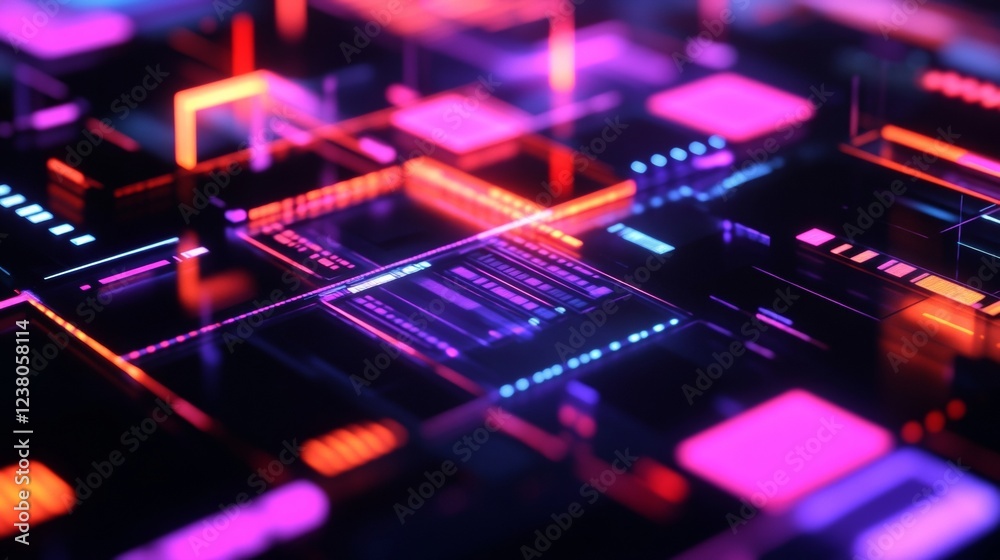 Futuristic Digital Workspace Holographic Neon Icons on Sleek Minimalist Background - Enhancing Creative Industries with Cutting-Edge Visual Communication Tools Futuristic Digital Workspace Holographic Neon Icons on Sleek Minimalist Background - Enhancing Creative Industries with Cutting-Edge Visual Communication Tools