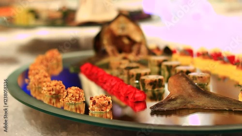 Specially prepared food in a restaurant.