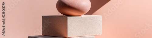 Modern Pastel Educational Decor Textured Blocks and Sphere for Trendy Preschool Learning and Tactile Engagement - Inspiring Classroom Aesthetics and Child Development Tools photo