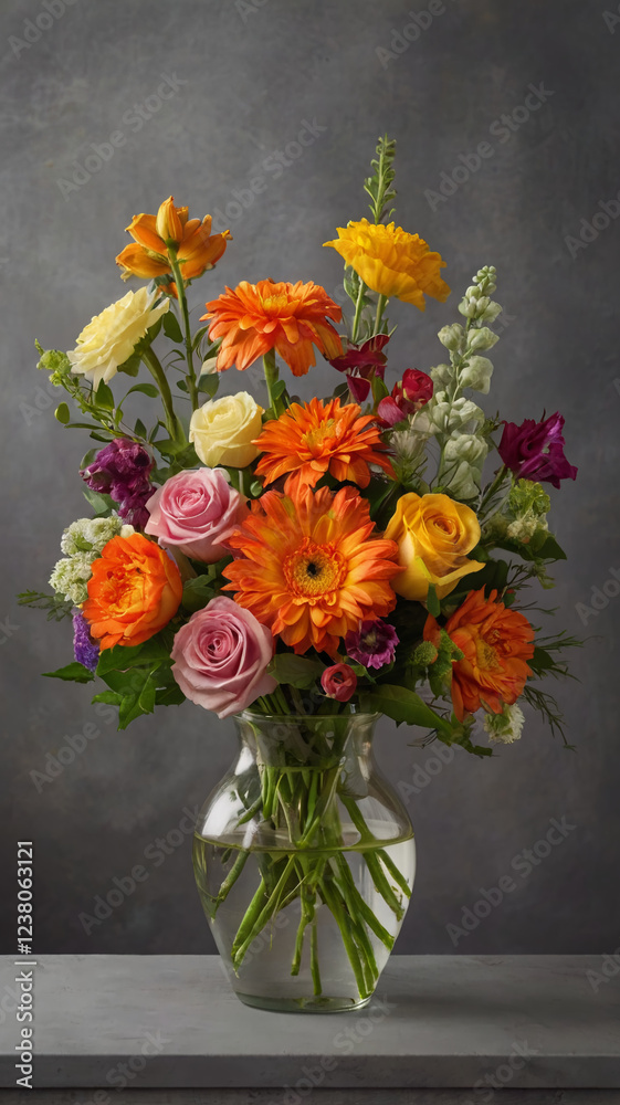 Fototapeta premium Fresh Flower Bouquet Display