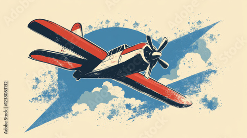 Aviation school and air tours icons set. Professional pilots academy, and airplane travels emblem or badges. Vintage aircraft, retro propeller biplane and monoplane flying in sky vector