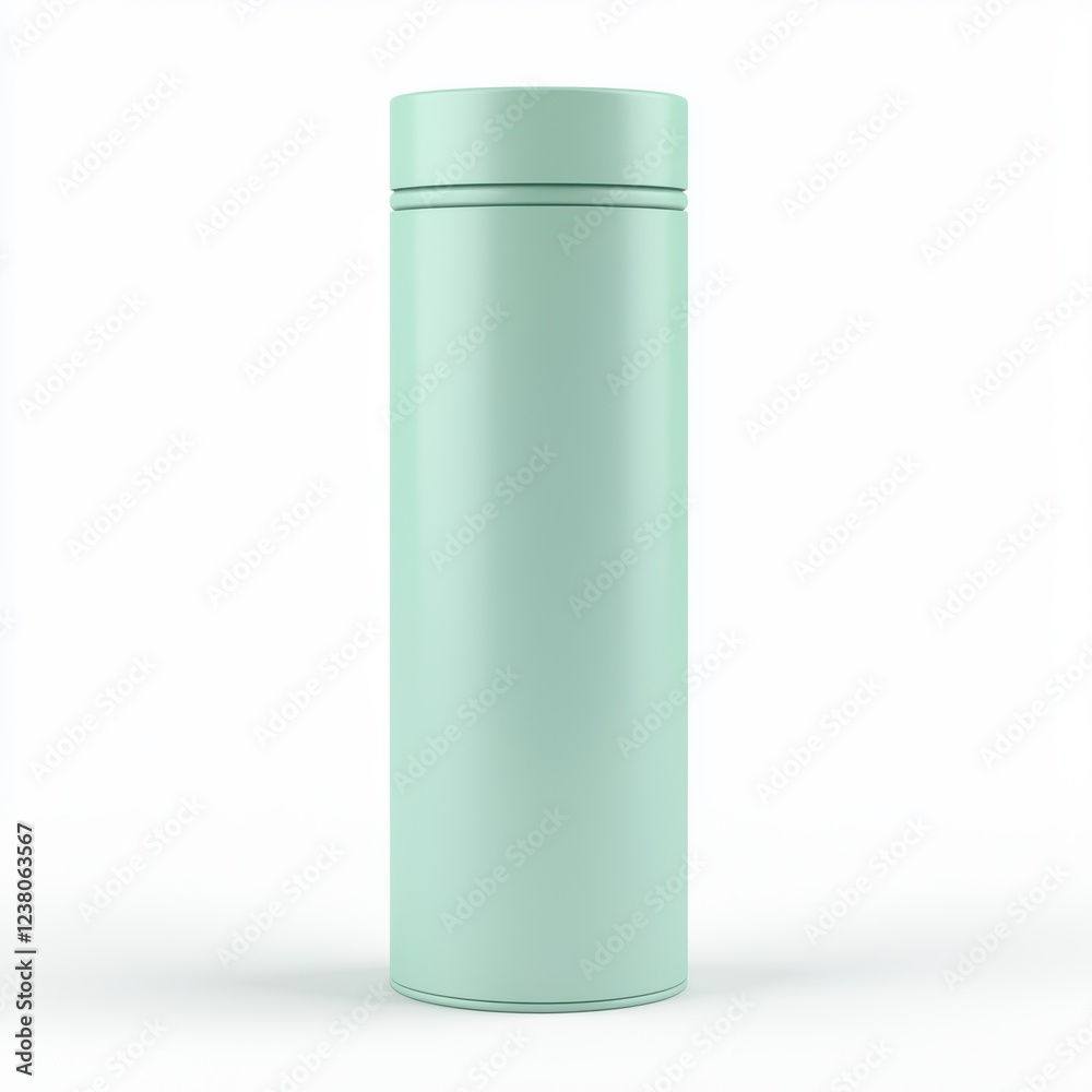 packaging tube in soft pastel mint green with a clean minimalistic label, isolated on a white background packaging tube in soft pastel mint green with a clean minimalistic label, isolated on a white background