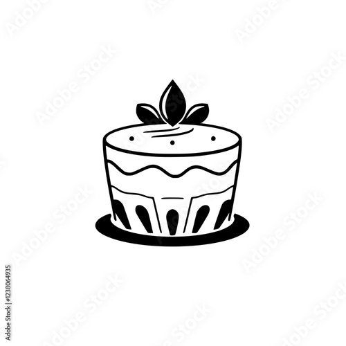 A delectable cake, a delightful dessert, perfect for any celebration. This image showcases the beauty of simple elegance in baking.