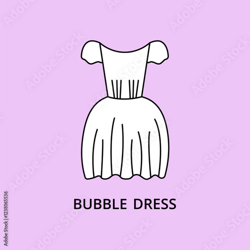Bubble dress vector icon editable stroke