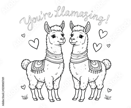 You're Llamazing! coloring page
