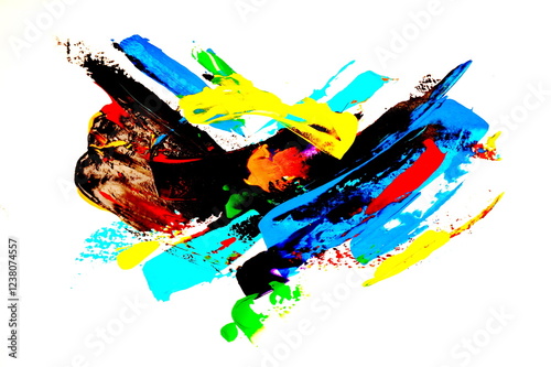 Abstract modern art, acrylic painting.