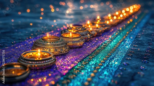 Vibrant Indian Festival Collection: Colorful Set for Beautiful Backgrounds photo