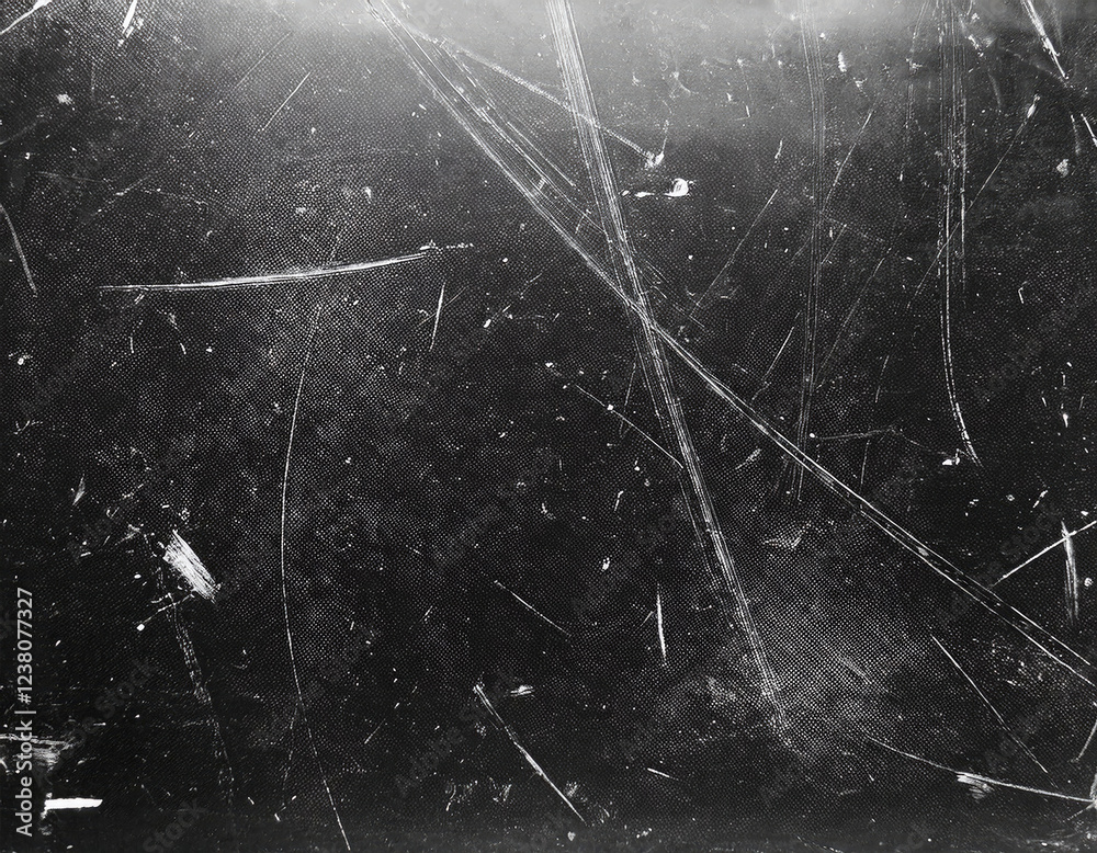 Fototapeta premium Dusty scratched and scanned old film texture with scratches, scuffs; retro toning photo effects added for overlay