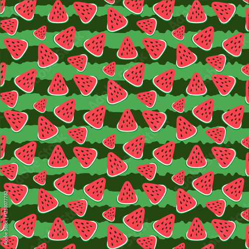 seamless pattern with watermellon