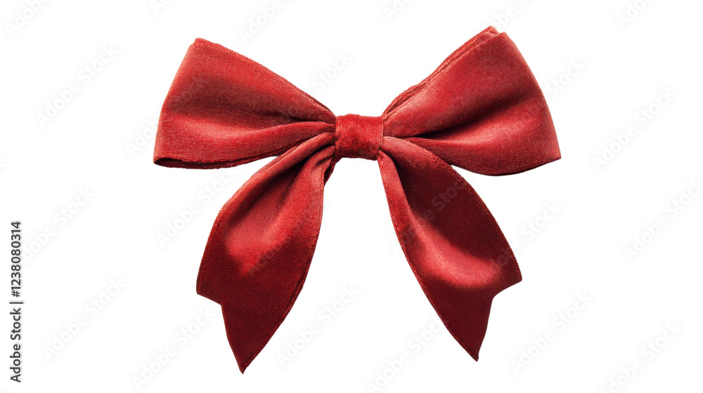 Red velvet bow isolated on transparent background Red velvet bow isolated on transparent background