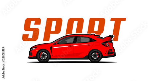 vector detailed sports car sedan