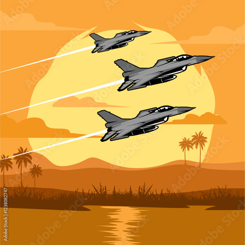 vector military plane jet fighter