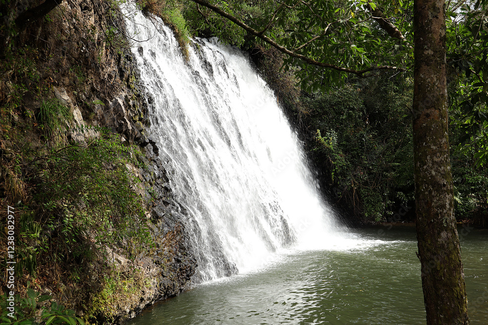 Tad Moun waterfall the beautiful waterfall in Paksong, Southern Laos. Tad Moun waterfall the beautiful waterfall in Paksong, Southern Laos.
