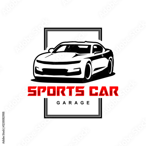 vector sports car garage logo template