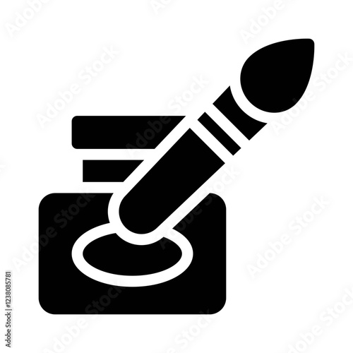acrylic paints glyph icon