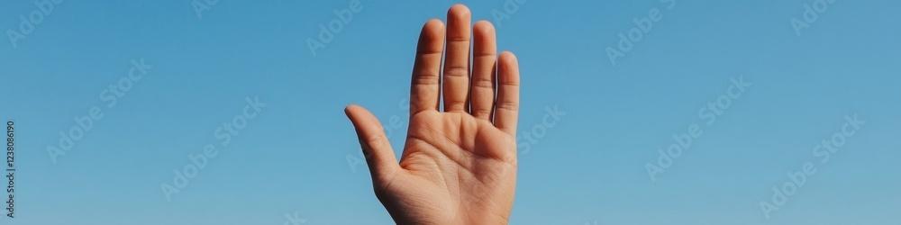 Minimalist Expression Open Palm Against Clear Sky Visualizing Personal Voice in Contemporary Marketing and Social Engagement Strategies Minimalist Expression Open Palm Against Clear Sky Visualizing Personal Voice in Contemporary Marketing and Social Engagement Strategies
