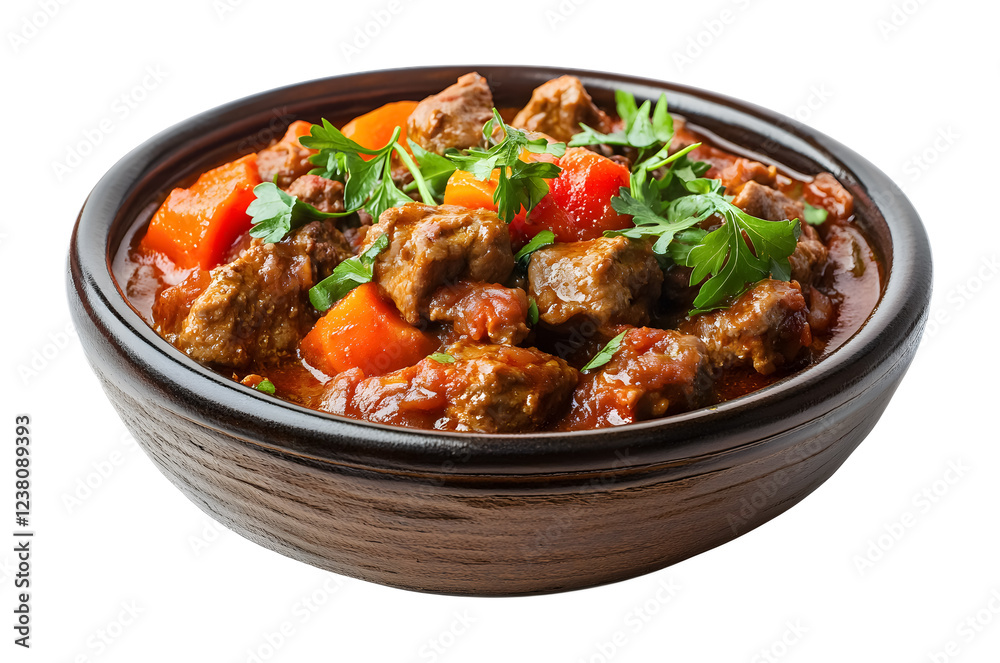 Goulash on a transparent background. isolated background.