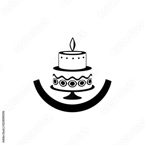 Scrumptious Cake with Candle: A Delicious Birthday Treat. Perfect for celebrations and parties, this image evokes feelings of joy and sweetness.