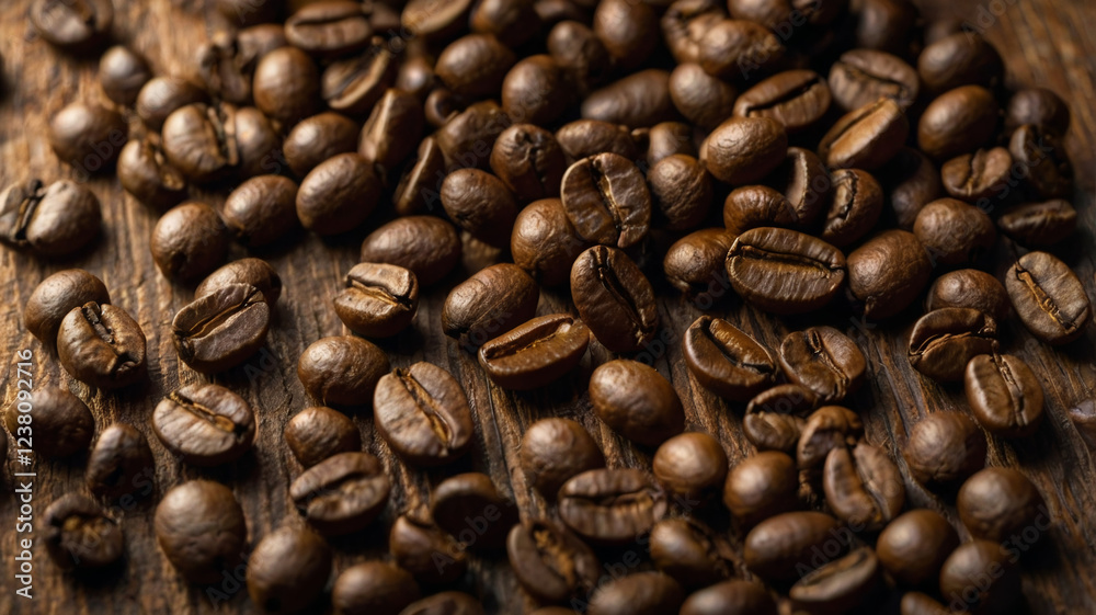 Artistic Coffee Beans Flat Lay Artistic Coffee Beans Flat Lay