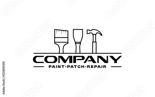 wall repair logo vector illustration