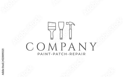 wall repair logo vector illustration